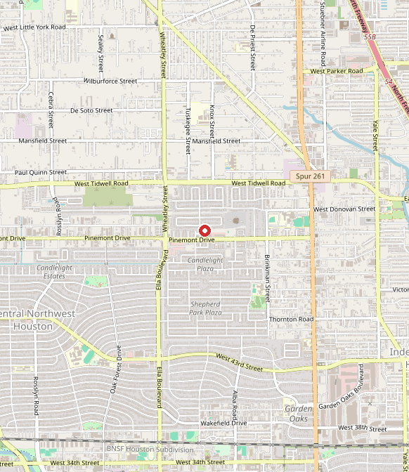 Map showing Action Behavior Centers - ABA Therapy for Autism in houston, TX