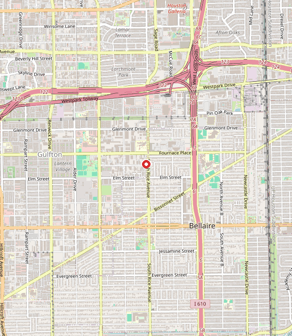 Map showing Action Behavior Centers - ABA Therapy for Autism in houston, TX