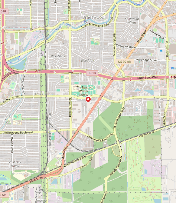 Map showing Avondale House in houston, TX