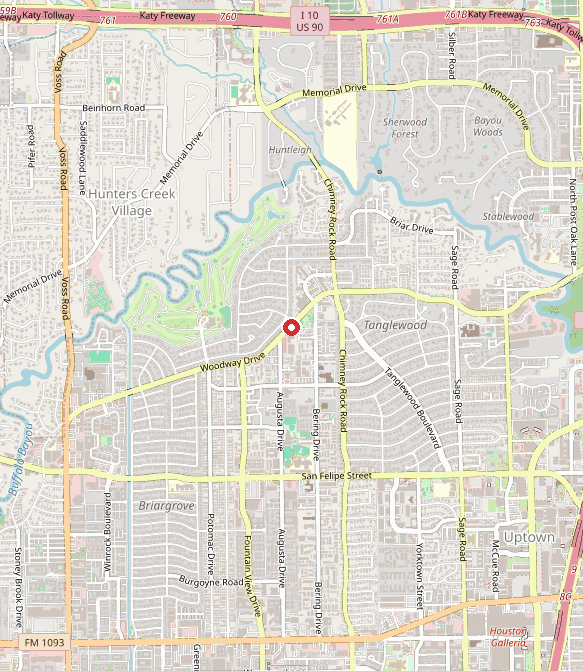 Map showing Center of Developmental Pediatrics in houston, TX