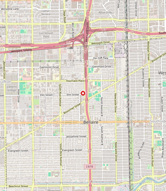 Map showing Little Eaters & Talkers in bellaire, TX