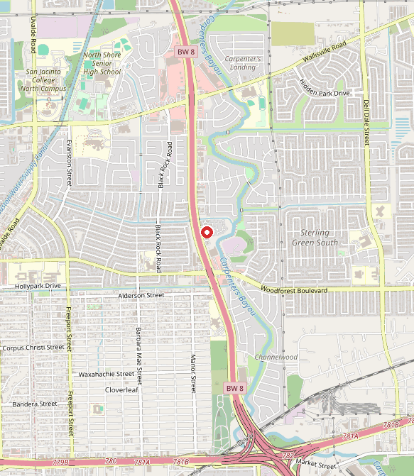 Map showing MedCare Pediatric Therapy and Nursing in houston, TX