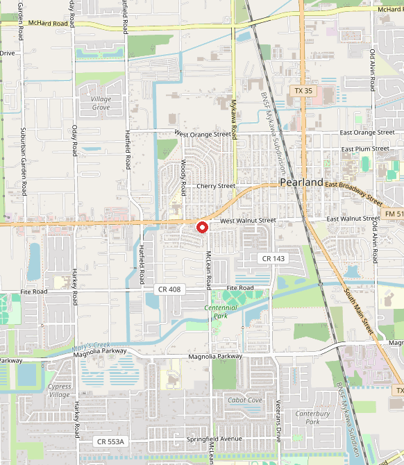 Map showing Success On The Spectrum in pearland, TX
